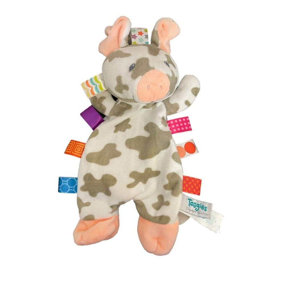 Taggies Signature Collection Cow 12” Plush Lovey BabyStroller Hook Mary Meyer‎